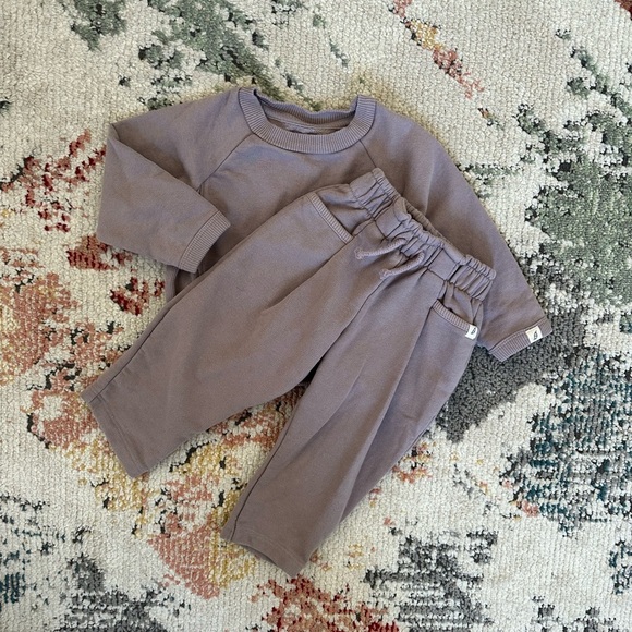 Easy-Peasy Organic Cotton Crewneck Sweatshirt & Joggers Set Size 18 Months - Picture 9 of 11